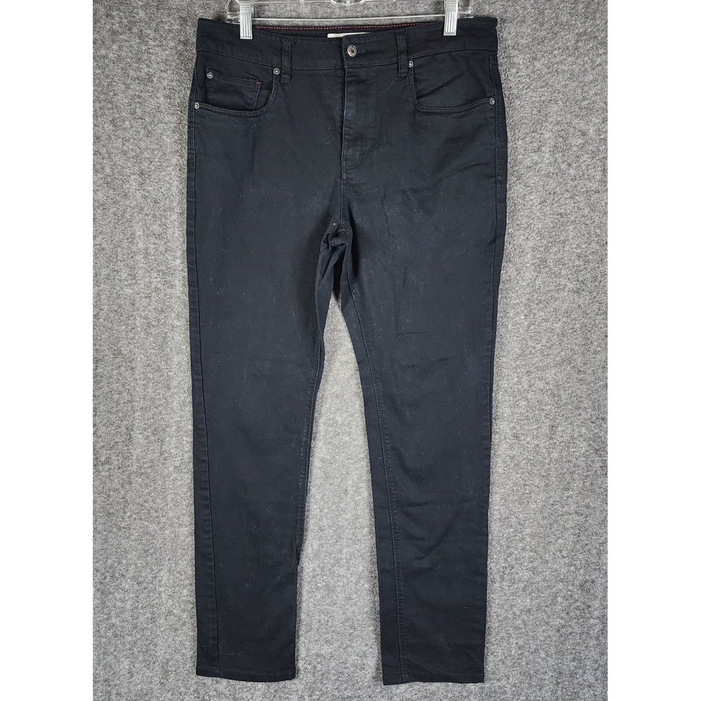 Freeworld Pants Mens 34 Skinny Fit Black Solid Stretch EUC